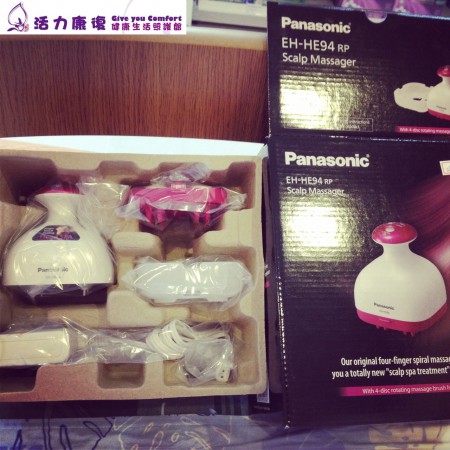 Panasonic ✿ 頭皮SPA按摩機(紅)，3種快慢模式(HIGH、LOW、韻律)，4種按揉設計，感受最真實的按摩觸感，全機防水，可洗澡時使用。